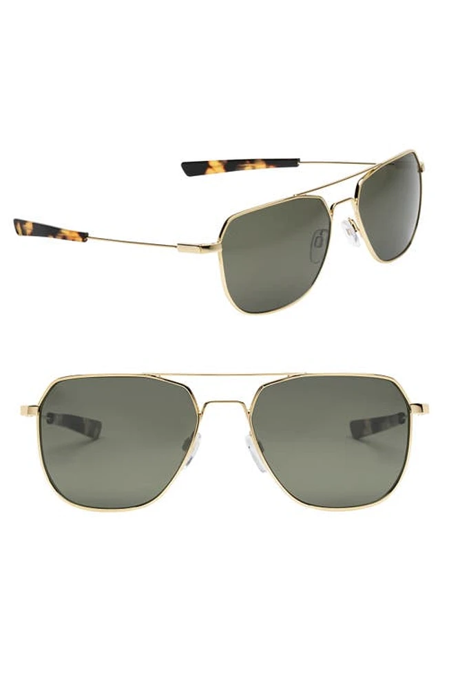 Electric Rodeo 54mm Polarized Aviator Sunglasses in Shiny Gold/Grey at Nordstrom