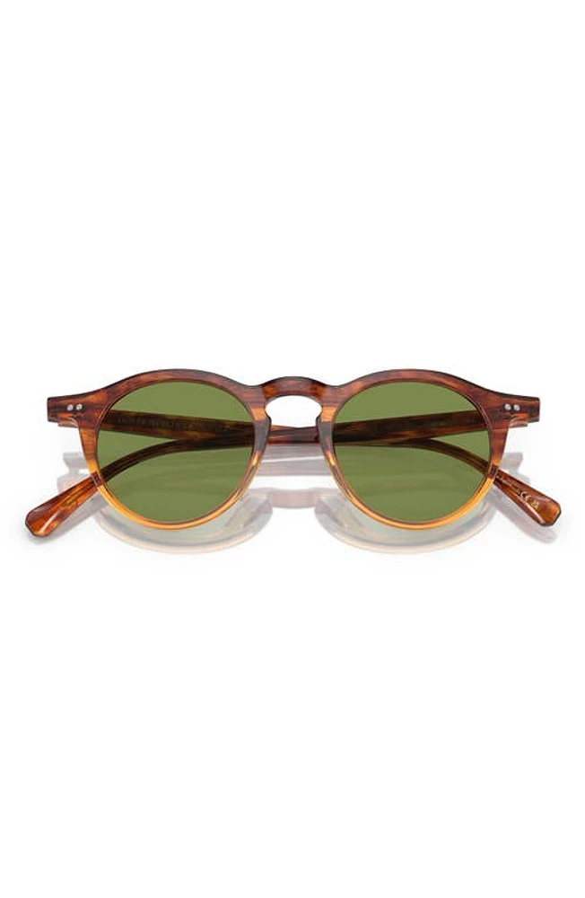 Oliver Peoples OP-13 47mm Round Sunglasses in Amber at Nordstrom