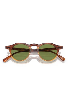 Oliver Peoples OP-13 47mm Round Sunglasses in Amber at Nordstrom