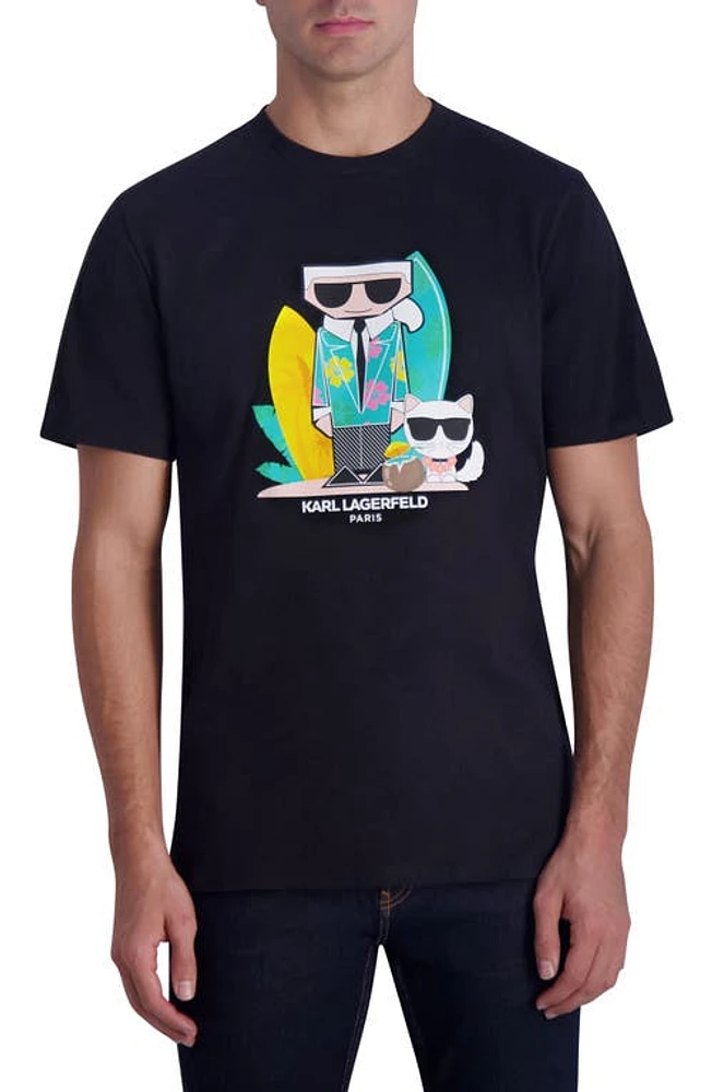 Karl Lagerfeld Paris Graphic T-Shirt Black at Nordstrom,