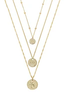 Ettika Set of 3 Coin Pendant Necklaces in Gold at Nordstrom