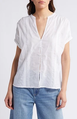 Treasure & Bond Pintuck Pleated Cotton Shirt at Nordstrom,