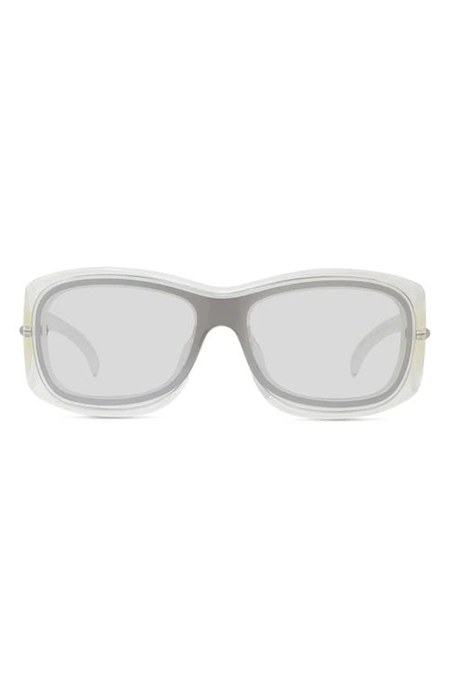 Givenchy Oval Sunglasses in Crystal /Smoke Mirror at Nordstrom