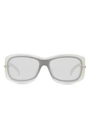 Givenchy Oval Sunglasses in Crystal /Smoke Mirror at Nordstrom