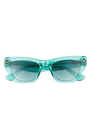 Kurt Geiger London 51mm Cat Eye Sunglasses in Green/Green Shaded at Nordstrom