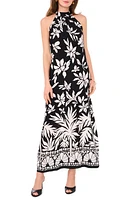 Vince Camuto Halter Maxi Dress Rich Black at Nordstrom,