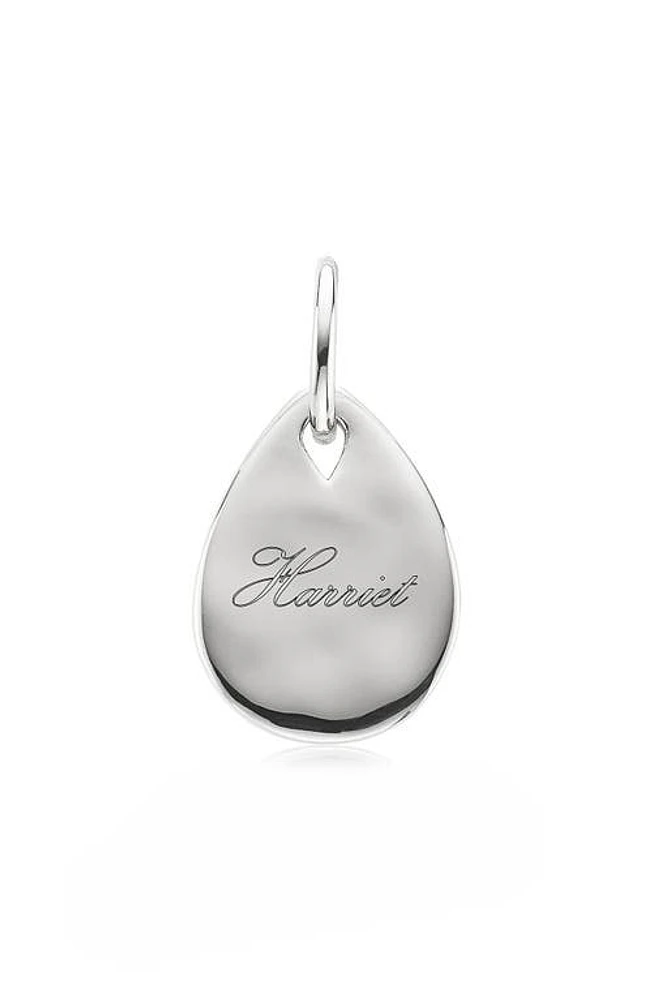 Monica Vinader Mini Petal Teardrop Pendant Charm in Silver at Nordstrom