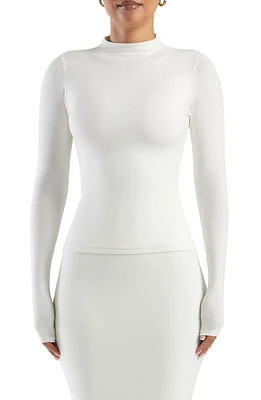 Naked Wardrobe Smooth as Butter Mock Neck Top at Nordstrom,