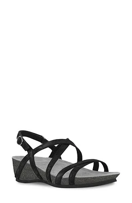 Munro Tarifa Strappy Wedge Sandal Black Stardust at Nordstrom,