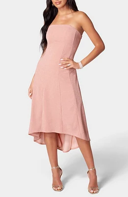 bebe Strapless High-Low Dress Rose at Nordstrom,