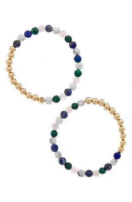 The Healer's Collection N91 Mental Focus Set of 2 Healer's Bracelets in Yellow Gold at Nordstrom