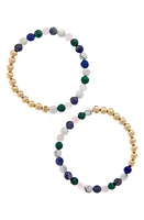 The Healer's Collection N91 Mental Focus Set of 2 Healer's Bracelets in Yellow Gold at Nordstrom