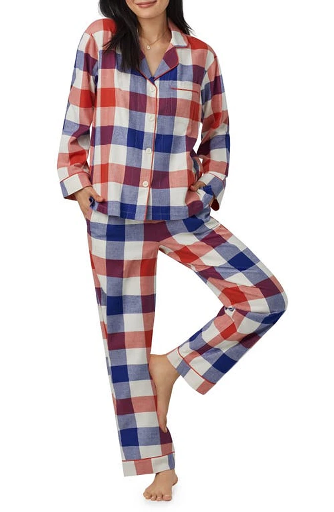 BedHead Pajamas Print Organic Cotton Pajamas in Harvest Plaid at Nordstrom, Size Small