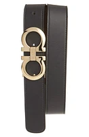 FERRAGAMO Reversible Leather Belt Nero at Nordstrom, Cm