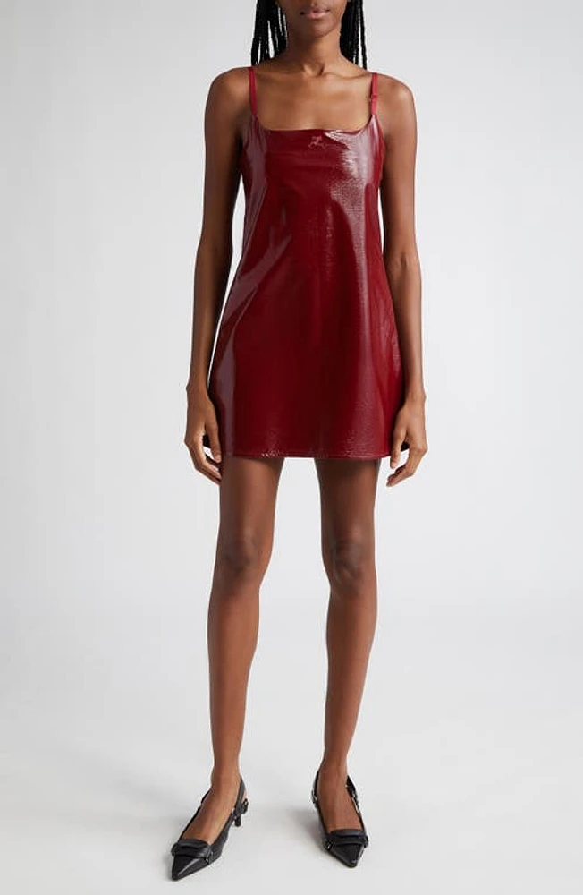 Courrèges Vinyl Minidress in Groseille Fonce at Nordstrom, Size 4 Us