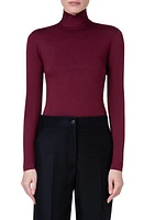 Akris punto Stretch Jersey Turtleneck Top in 096 Garnet at Nordstrom, Size 2