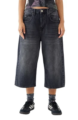 BDG Urban Outfitters Jaya Low Rise Crop Wide Leg Jeans Washed Black at Nordstrom, X 32