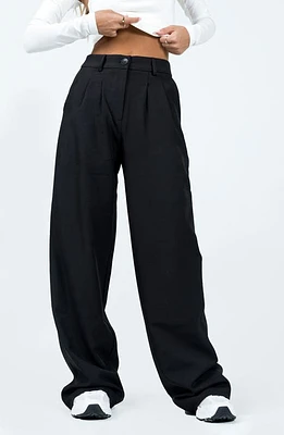 Princess Polly Archer Wide Leg Pants Black at Nordstrom,