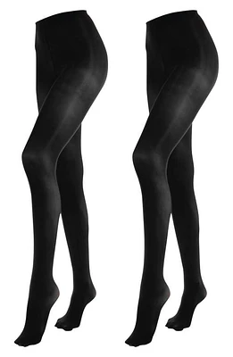 K Bell Socks 2-Pack Microfiber Tights Black at Nordstrom,