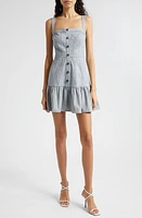 Cinq à Sept Mina Stretch Cotton Blend Sundress Indigo/White at Nordstrom,