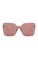 DIOR CD Chain M1U Mask Sunglasses in Shiny Gold Dh /Roviex Polar at Nordstrom