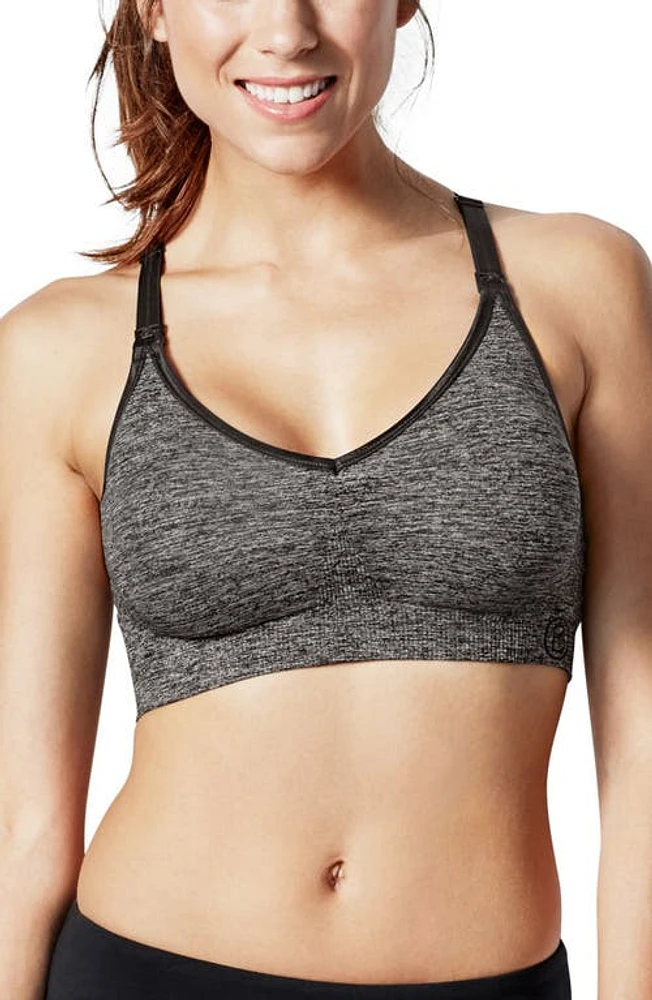 Bravado Designs Body Silk Seamless Yoga Maternity/Nursing Bra Charcoal Heather at Nordstrom,