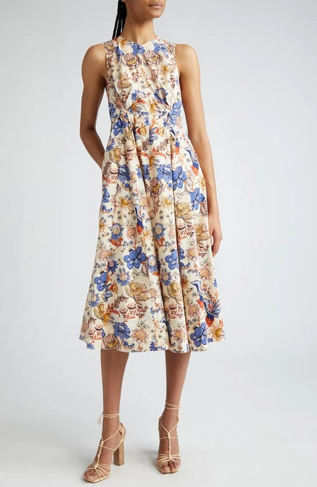 Ulla Johnson Kaiya Print Sleeveless Dress Magnolia at Nordstrom,