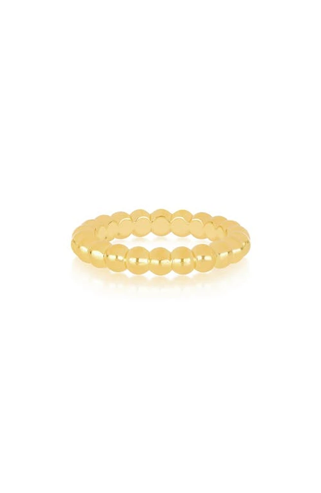 EF Collection Mini Beaded Ring in 14K Yellow Gold at Nordstrom, Size 6