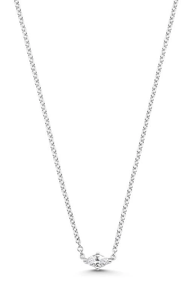 Sara Weinstock Horizontal Marquise Diamond Pendant Necklace in White Gold at Nordstrom