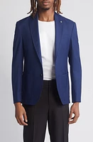 Ted Baker London Keith Soft Construction Textured Wool Sport Coat Navy at Nordstrom,