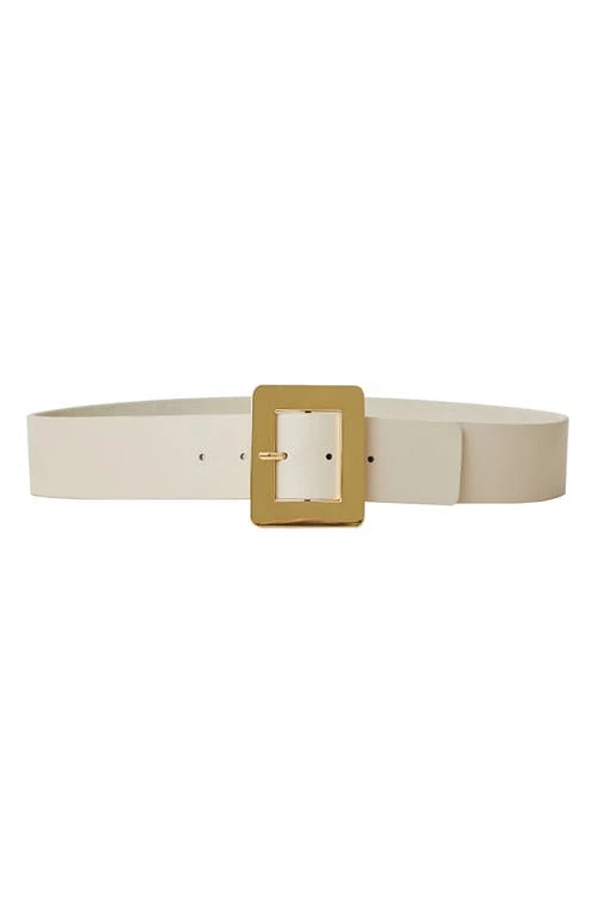 B-Low the Belt Emilia Leather Belt in Bone Gold at Nordstrom, Size X-Small