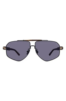 DEZI 6FT 62mm Oversize Aviator Sunglasses in Espresso Bean /Smoke at Nordstrom