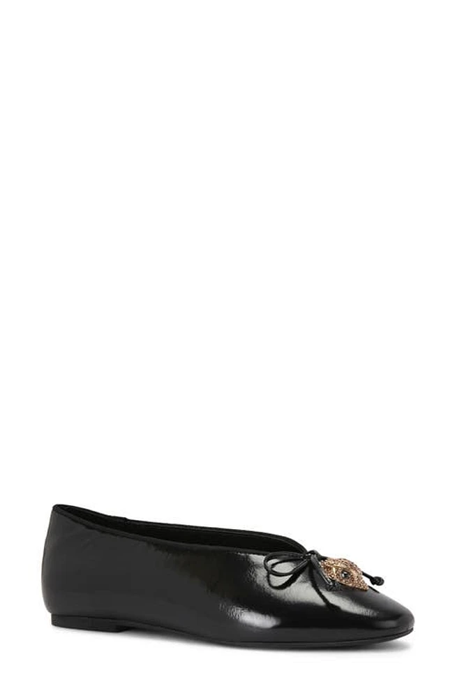 Kurt Geiger London Sloane Eagle Ballet Flat Black at Nordstrom,