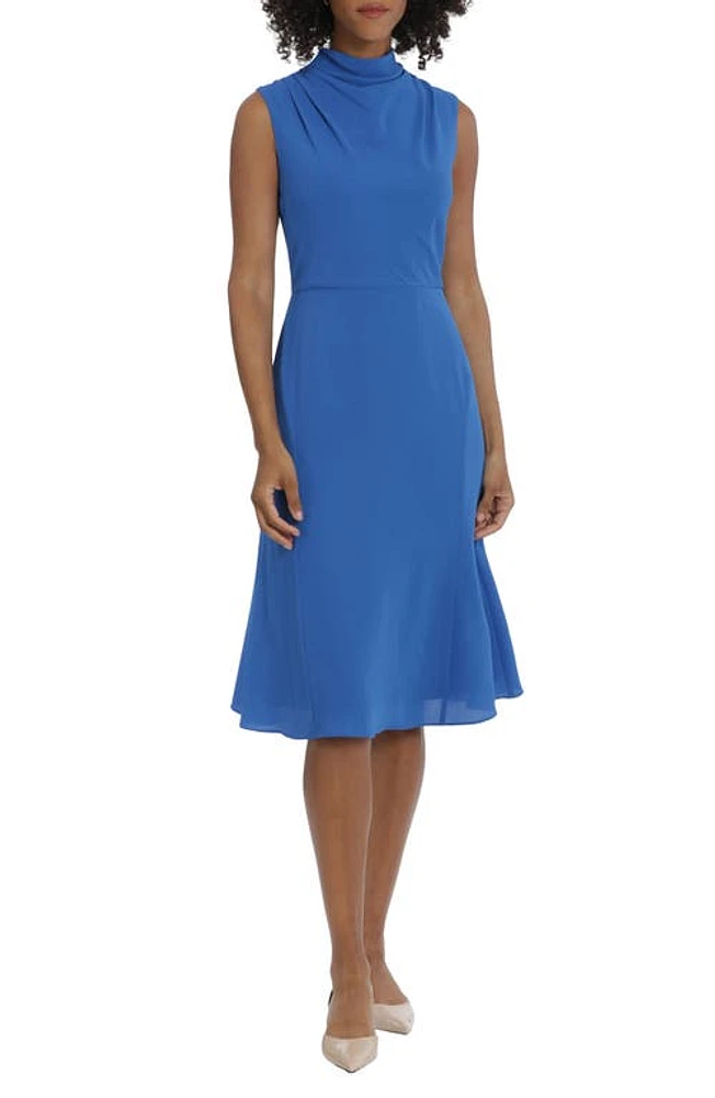 Maggy London Funnel Neck Sleeveless Chiffon Dress at Nordstrom,