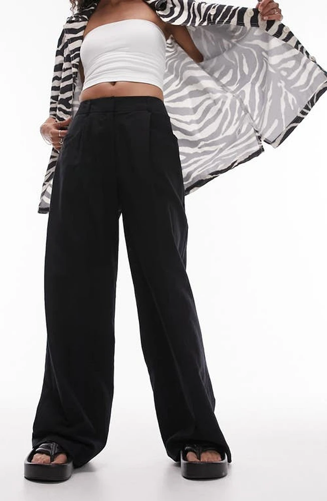 Topshop Wide Leg Pants Black at Nordstrom, Us