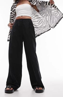 Topshop Wide Leg Pants Black at Nordstrom, Us