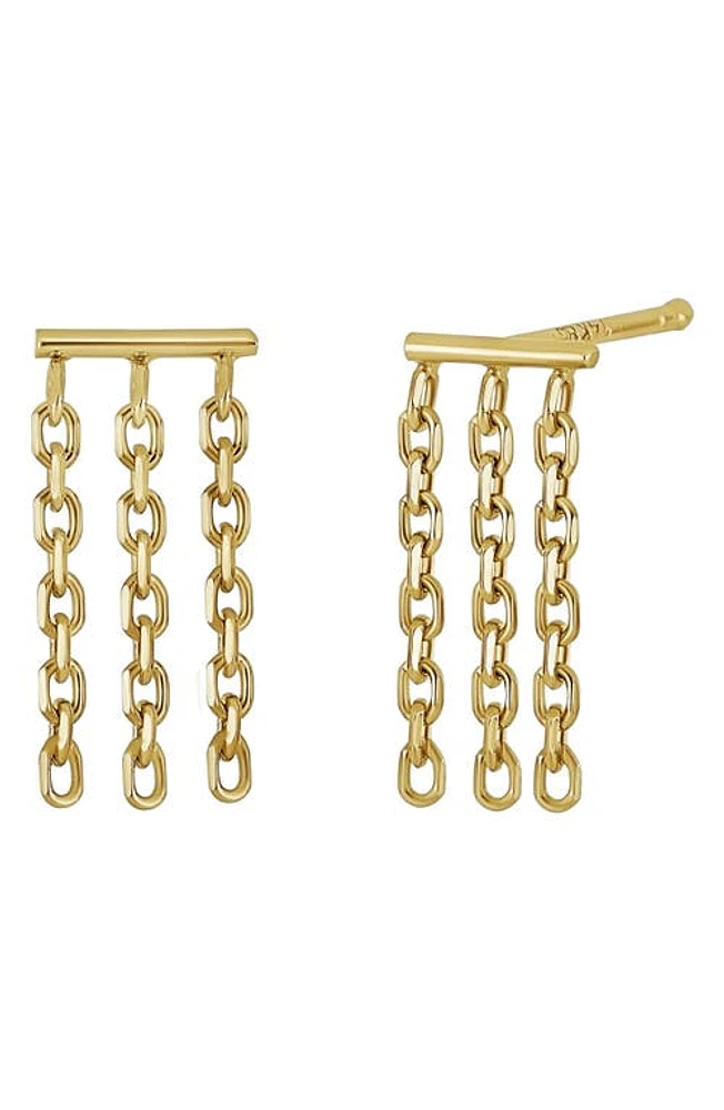 Bony Levy 14K Gold Mini Chain Stud Earrings in 14K Yellow Gold at Nordstrom