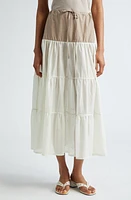 Paloma Wool Calabria Tiered Organic Cotton Voile Skirt Ecru at Nordstrom,