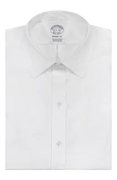 Brooks Brothers Non-Iron Stretch Regent Fit Supima Cotton Dress Shirt in Sld White at Nordstrom, Size 17 - 35