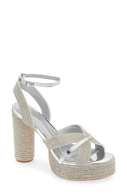 AZALEA WANG Kinslee Platform Sandal Silver at Nordstrom,