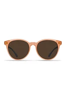 RAEN Norie 53mm Polarized Round Sunglasses in Papaya /Vibrant Brown Polar at Nordstrom