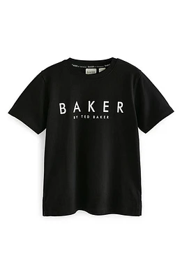 Baker by Ted Kids' Logo Cotton Graphic T-Shirt Black at Nordstrom,