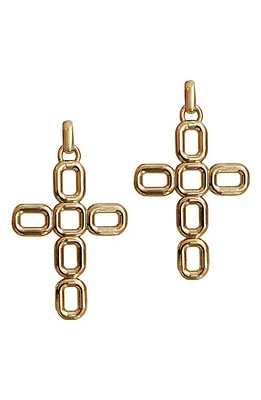 Laura Lombardi Luciana Cross Drop Earrings in Brass at Nordstrom