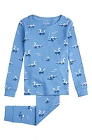 Petit Lem Kids' Unexplained Mysteries Print Organic Cotton Fitted Two-Piece Pajamas at Nordstrom,