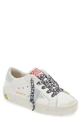 Golden Goose Kids' Super-Star Low Top Sneaker in Optic White/Silver at Nordstrom, Size 5.5Us