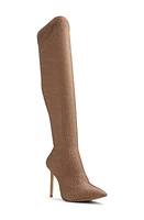 ALDO Nassia Embellished Pointed Toe Over the Knee Boot Bronze at Nordstrom,