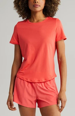 zella Motivate Perforated Crewneck T-Shirt at Nordstrom,