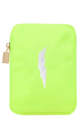 Bloc Bags Mini Lightening Bolt Cosmetics Bag in Neon Yellow at Nordstrom