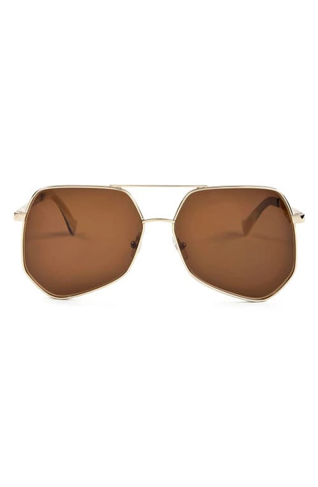 Grey Ant Megalast 59mm Aviator Sunglasses in Gold/Brown at Nordstrom