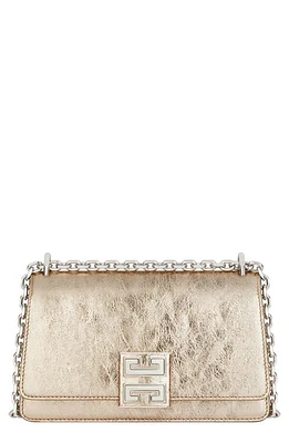 Givenchy Small 4G Laminated Leather Crossbody Bag in Dusty Gold at Nordstrom